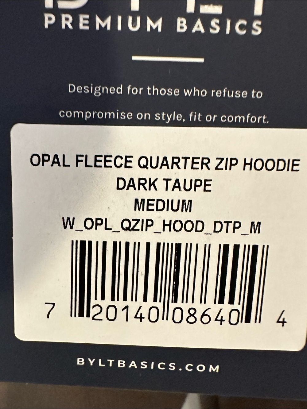 BYLT Women’s Opal Fleece Quater Zip Hoodie in Dark Taupe - Picture 6 of 7